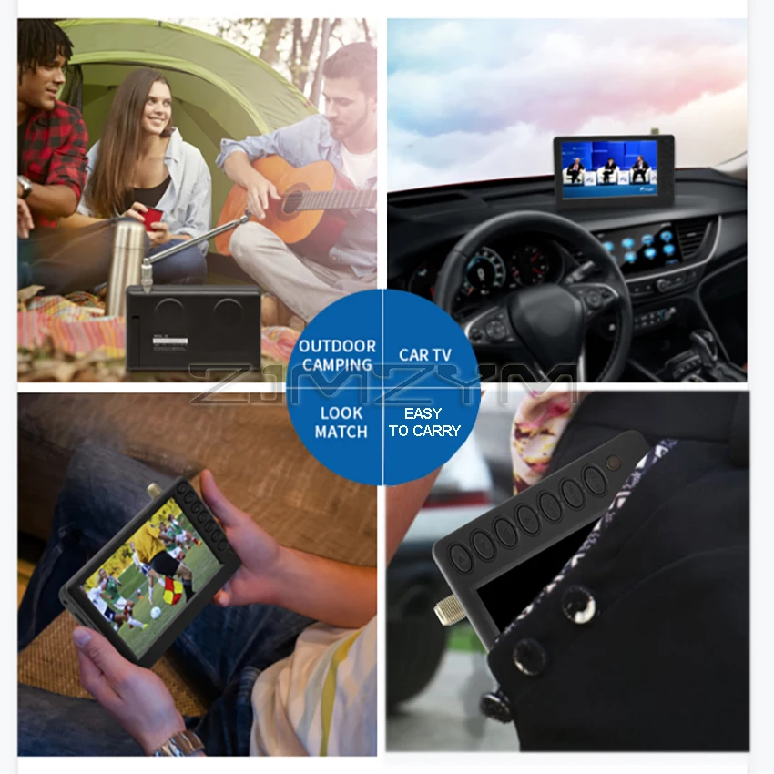 Bolso tv d5 5 Polegada DVB-T2 atsc ISDB-T digital e analógico - Image 3